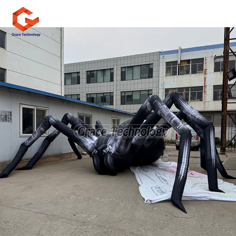 Custom Halloween Theme Insect Model Inflatable Giant Inflatable Spider Halloween Wall Decoration
