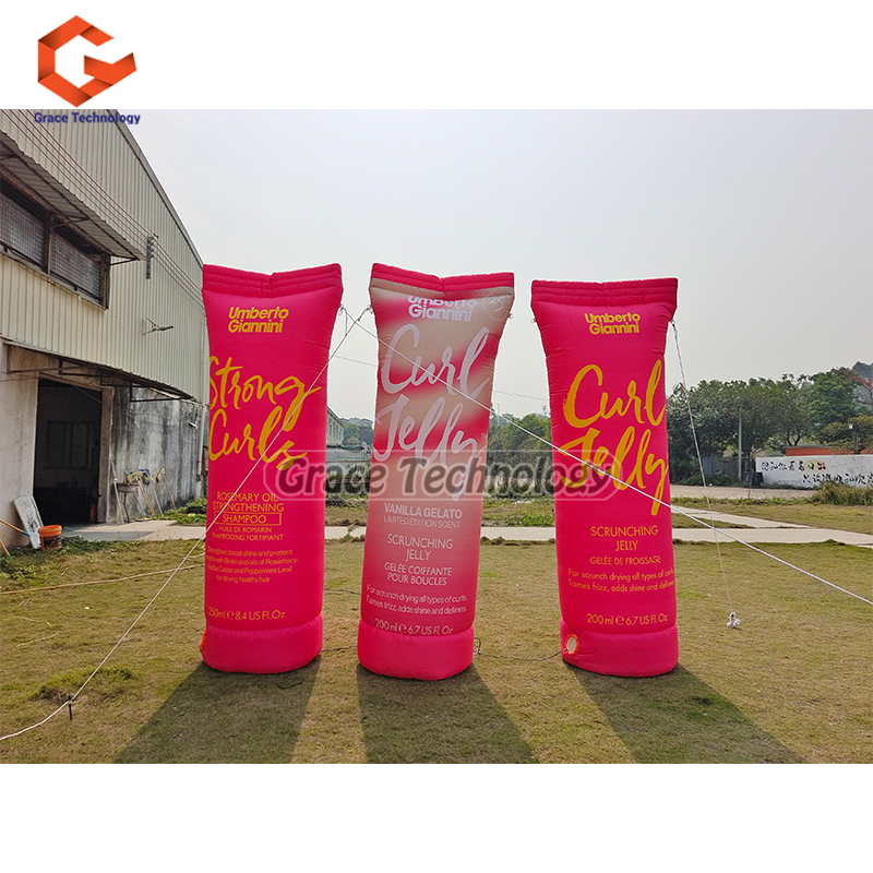 Custom Inflatable Packing Bags Bottle Replicas Facial Cleanser Inflatable Replicas