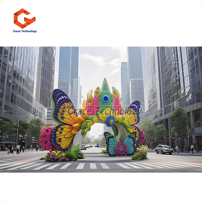 Event Inflatable Concert Stage Dj butterfly Cover Booth Tent