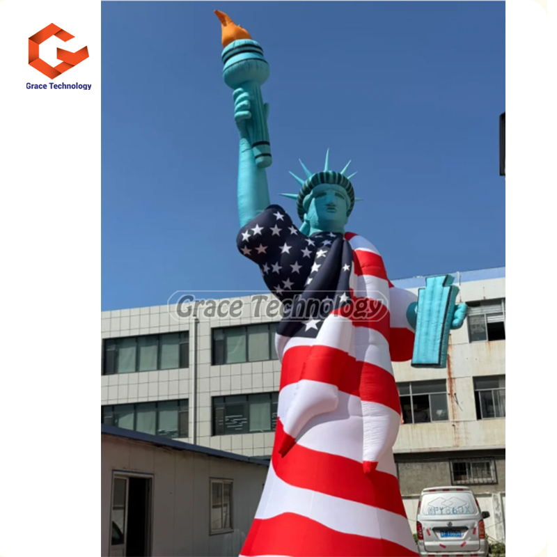 Giant Inflatable Statue of Liberty with Blower,Statue of Liberty Balloon Building Character Sculpture Figure