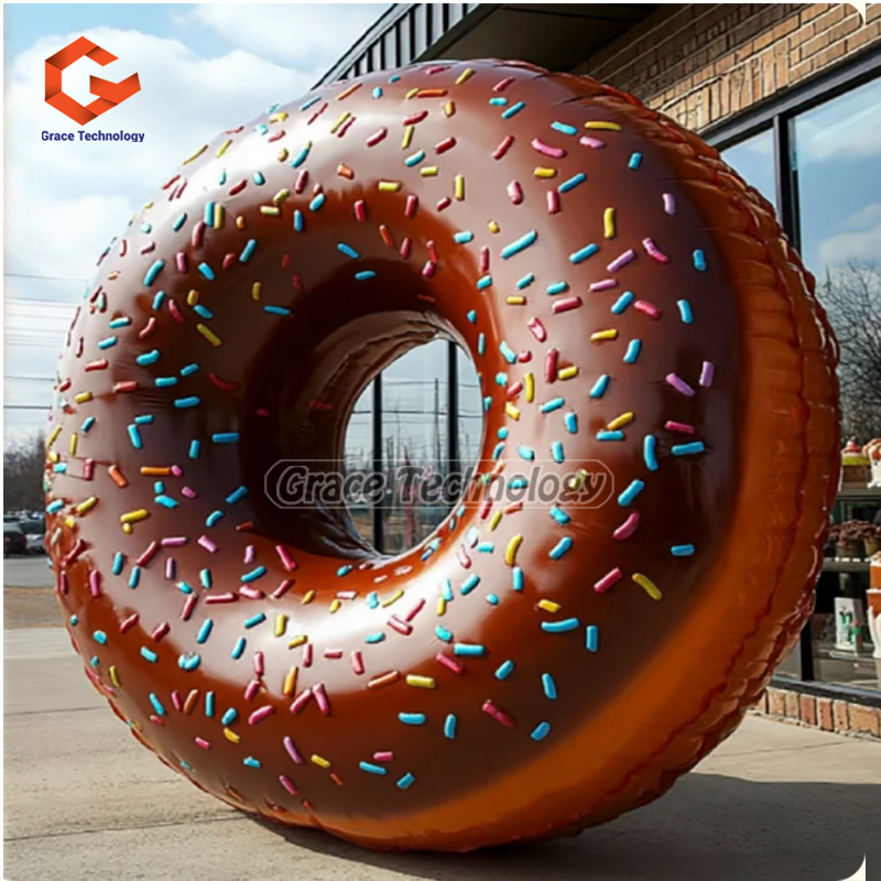 Hanging Inflatable Donut Desserts Shop Advertising Inflatable Decoration Customize Inflatable Donut