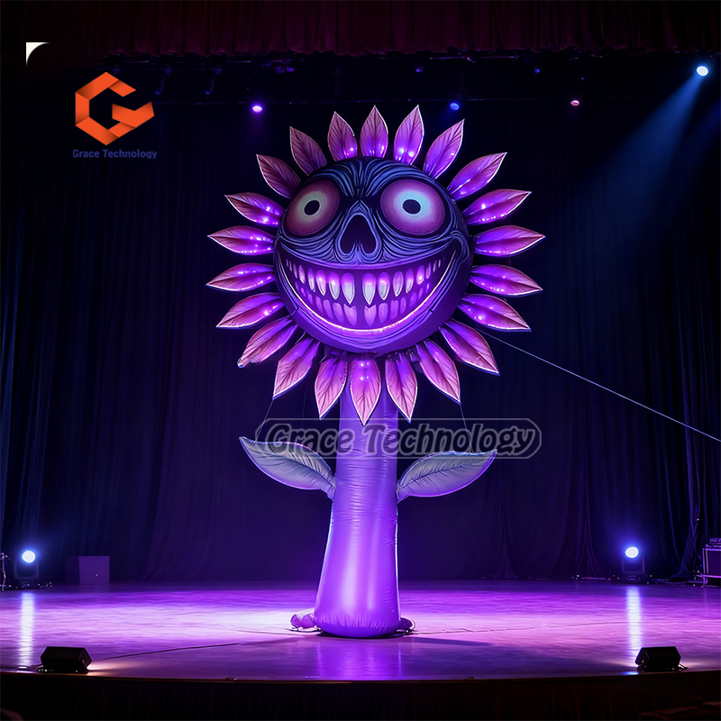 Halloween Horror Atmosphere Advertising Inflatables Smiling Sunflowers and Plants Decorations