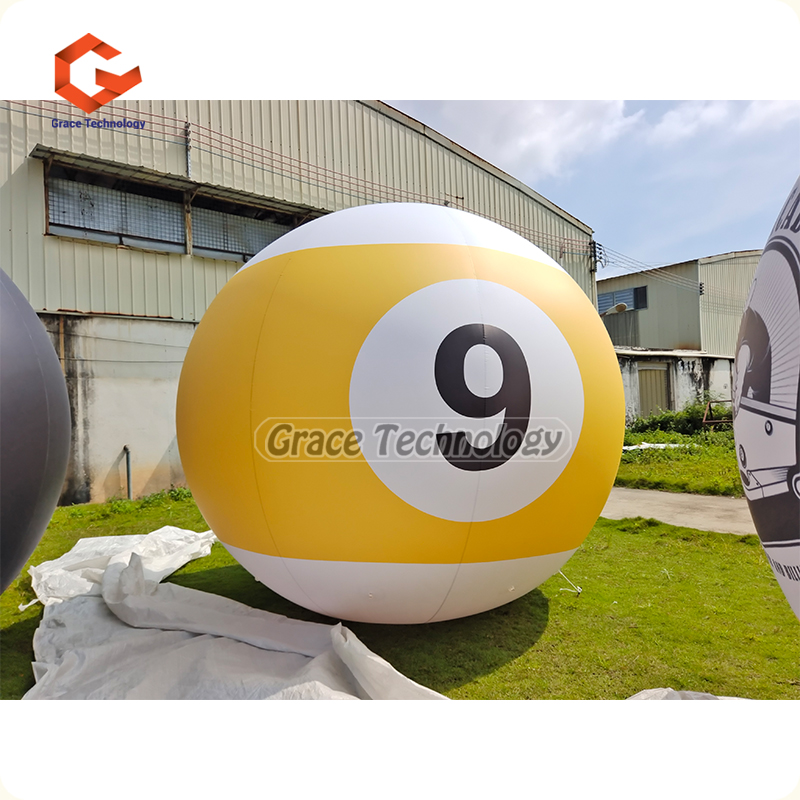 Giant Inflatable Helium Balloon Advertising Inflatable Billiards Replicas Balloon