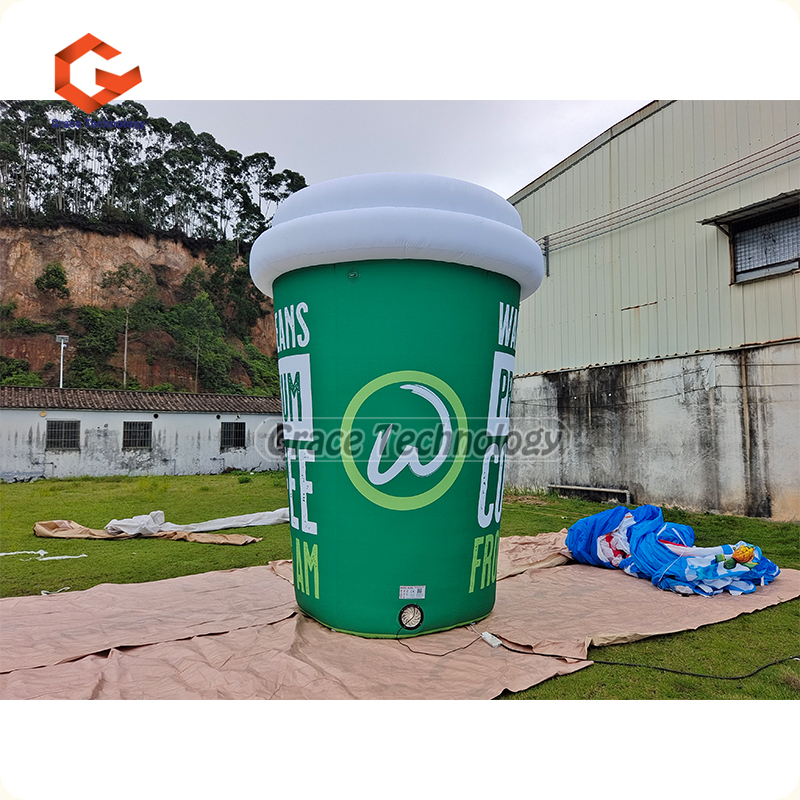 Giant Inflatable Coffee Cup Replicas Advertising Inflatable Bottle Cup for Coffee Shop