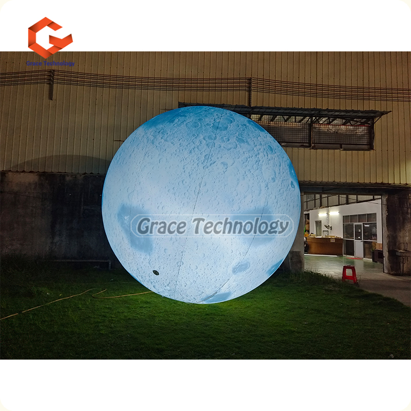 Inflatable LED Lighting Decoration Moon Inflatable Lunar Planet Moon Balloon