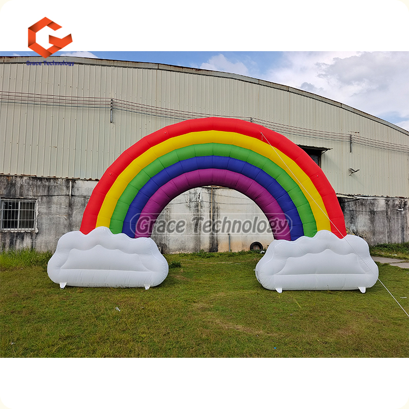 Giant Inflatable Rainbow Arch Custom LED Inflatable Arch for Decorations