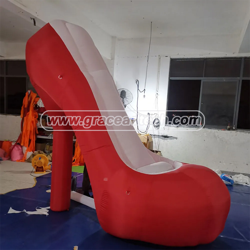 Customize Inflatable High Heels Model Promotional Giant Inflatable Shoes for Events Decoration