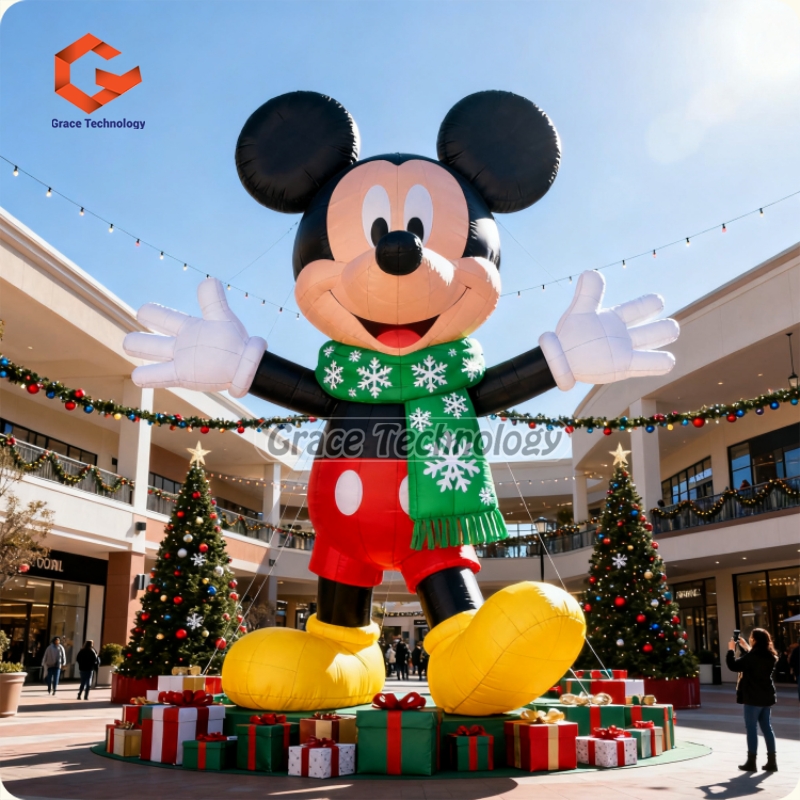 Christmas Decorations Inflatable Mickey Mouse Inflatable Mascot for Festival Event Party