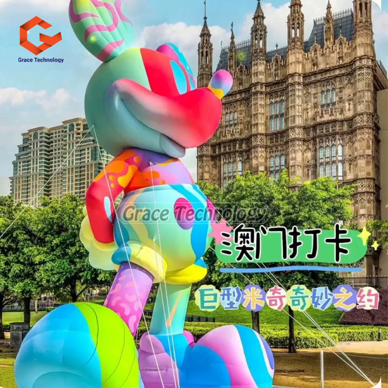 Colorful Customized Inflatable Mickey Mouse Holiday Outdoor Decoration