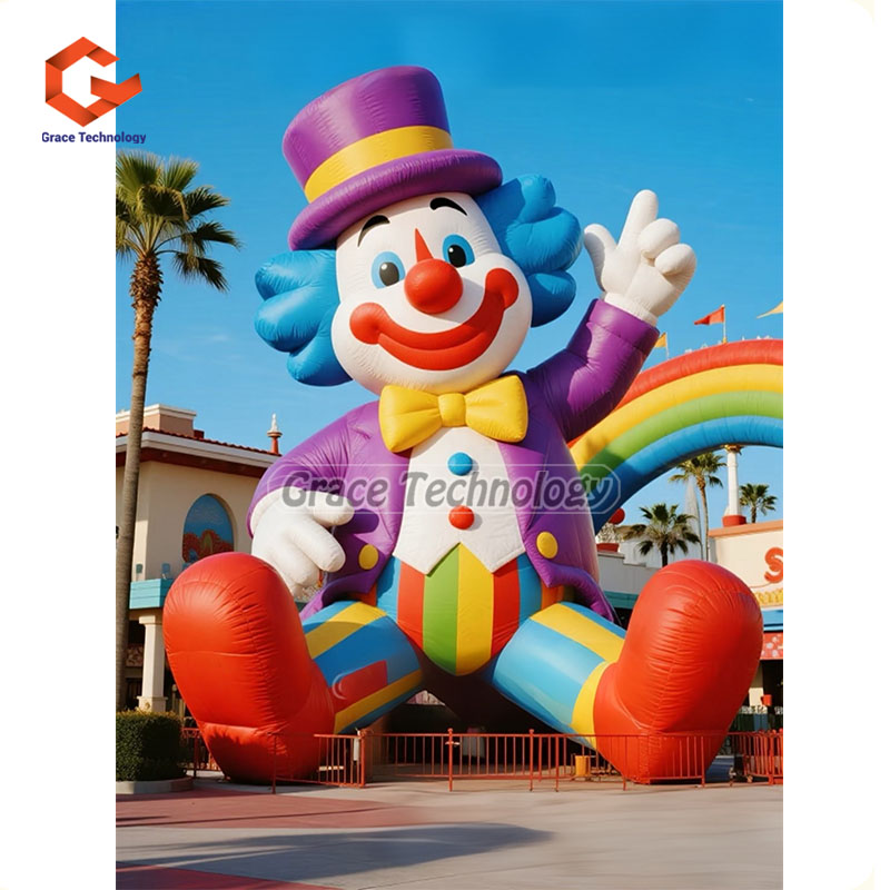  Inflatable Clownish Cartoon Costume Clown Puppet Suit for Carnival Parade Festival Decoration
