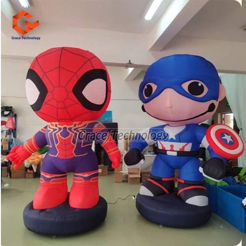  Inflatable Iron Man Inflatable Spider-man Inflatable Cartoon Character Model for Kids
