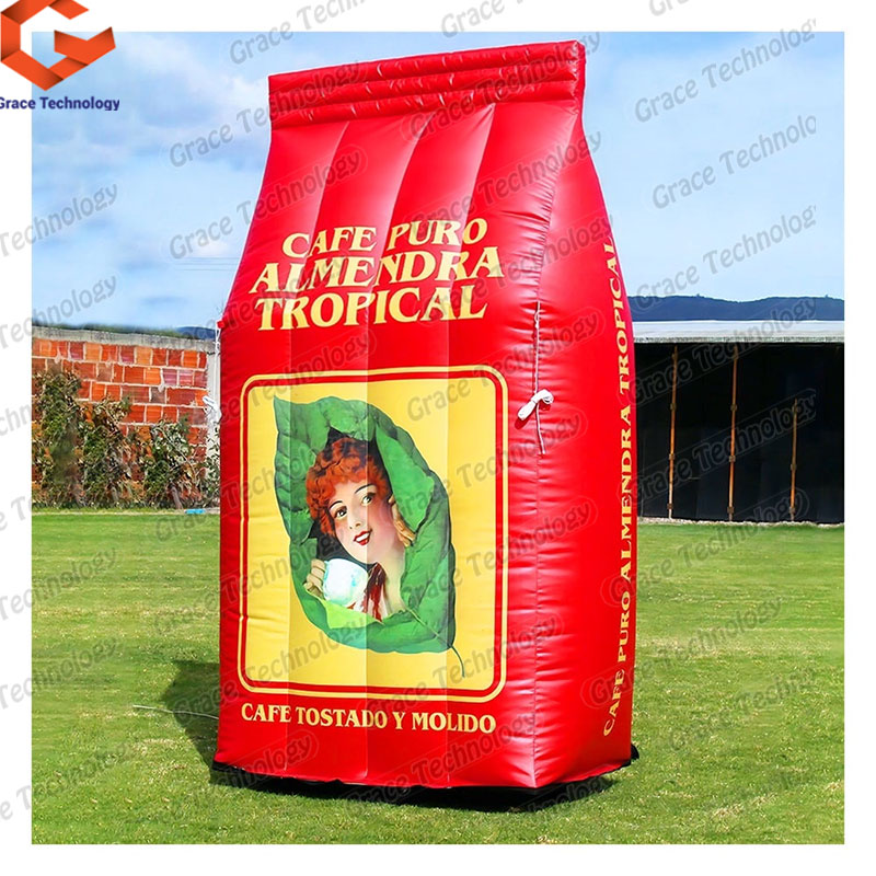 Large Advertising Inflatable Puffed Food Bag Customized Inflatable Food Bag Balloon