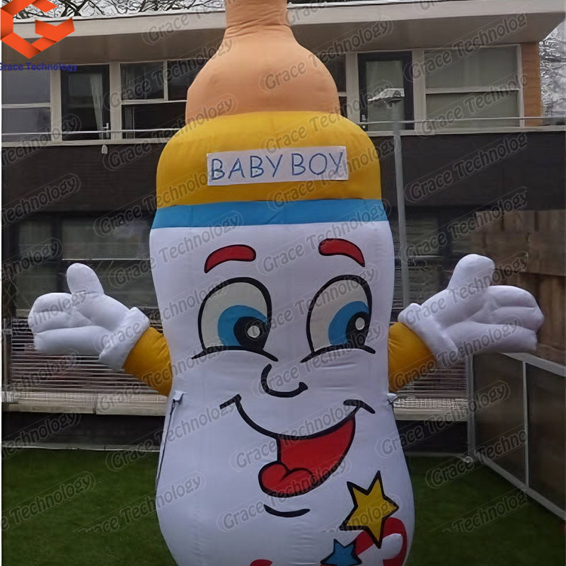 Giant Inflatable Feeding Bottle, Inflatable Milk Bottle Cartoon for Advertising