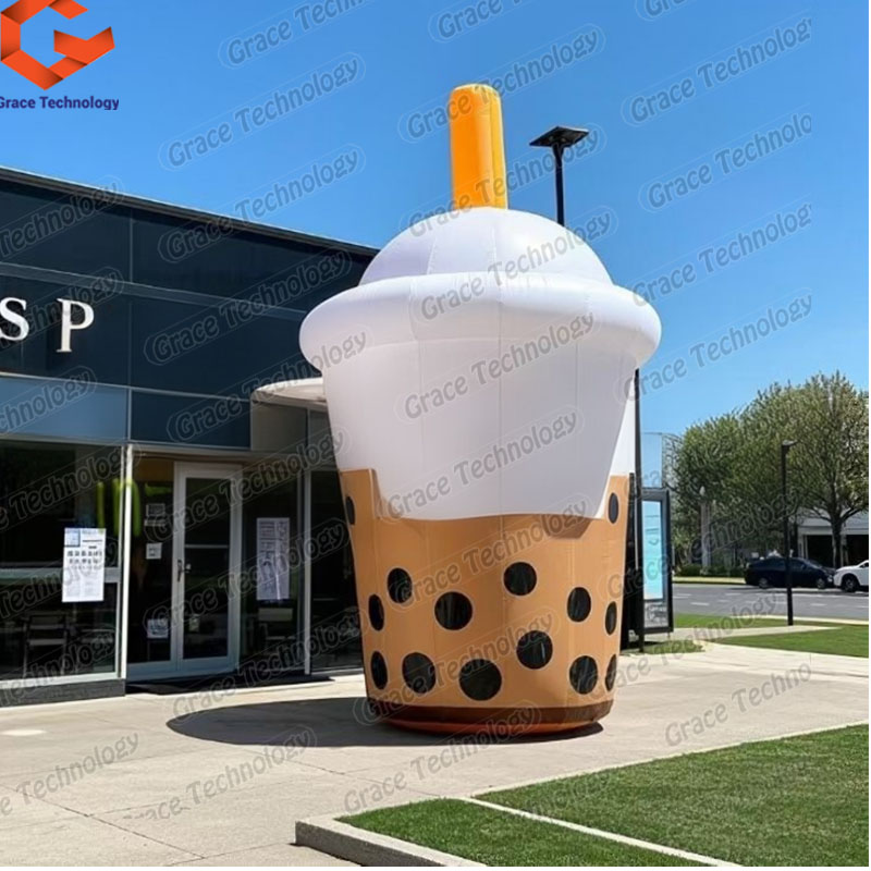 Custom Advertising Inflatable Bubble Milk Tea Cup Model Outdoor Inflatable Milk Tea Bottle for Event Exhibition