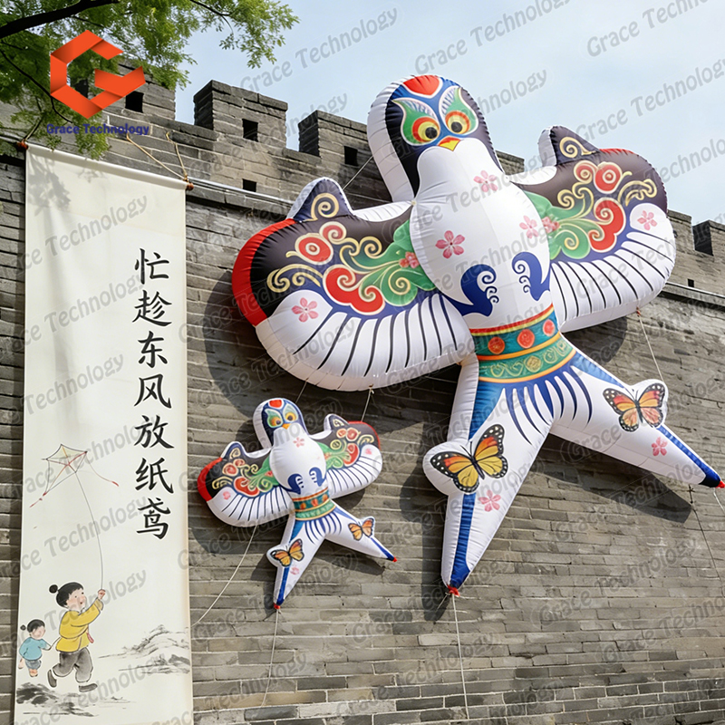 Large Inflatable Kite Cartoon Kite Inflatable for Outdoor Festival Display