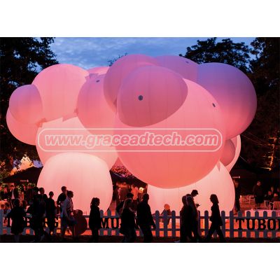 Big Bubble Cloud Pavilion Advertising Inflatable Cloud for Art Exhibition