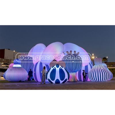 Festival Events Inflatable Architecture Decoration LED Lighting Artist Inflatable Sculptures