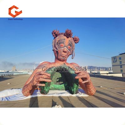Music Festival Decoration Inflatable Forest Man Head Tunnel Inflatable Human Stage Party Tunnel
